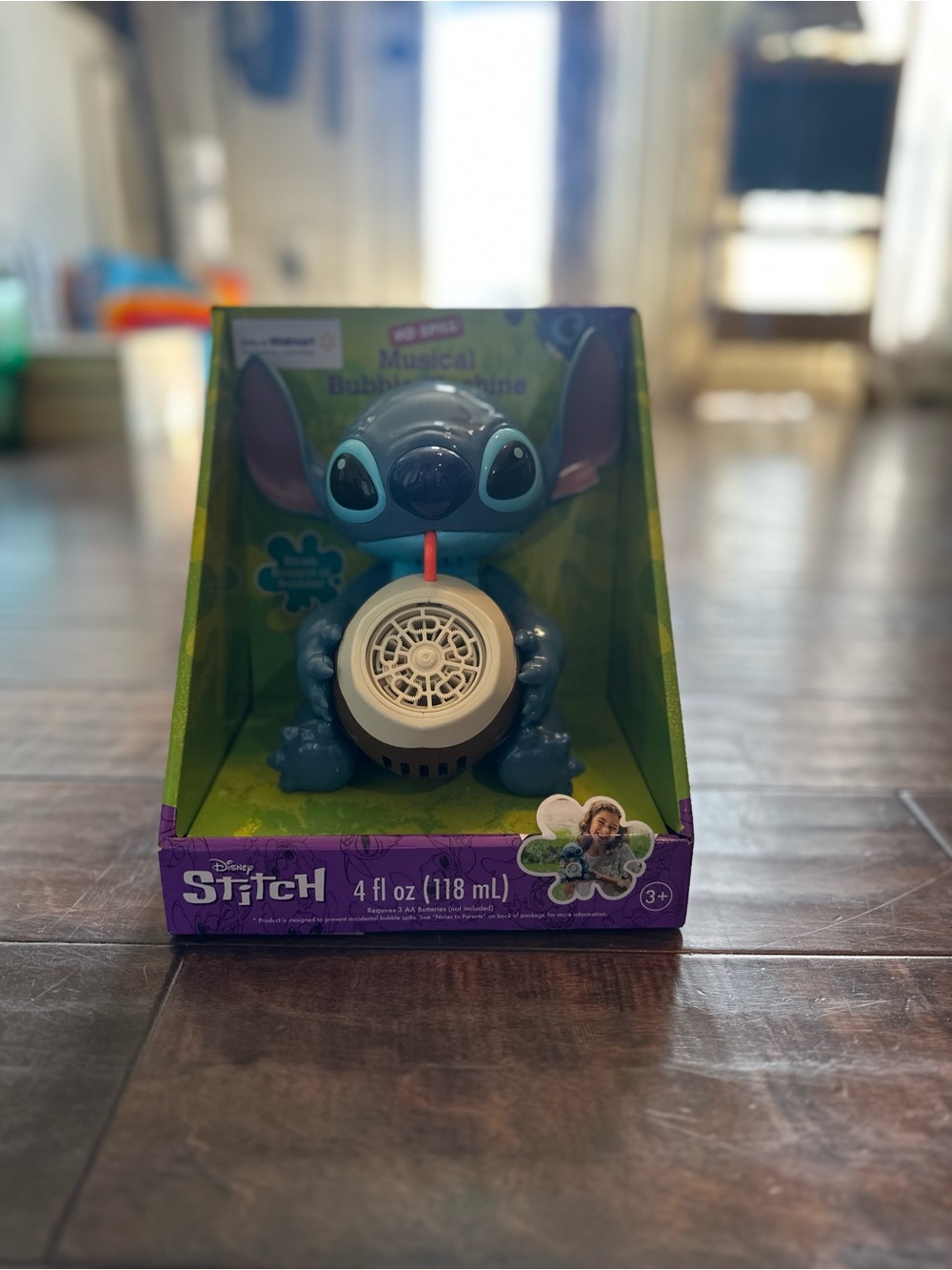 Disney Stitch Blue Musical Bubble Machine Toy
